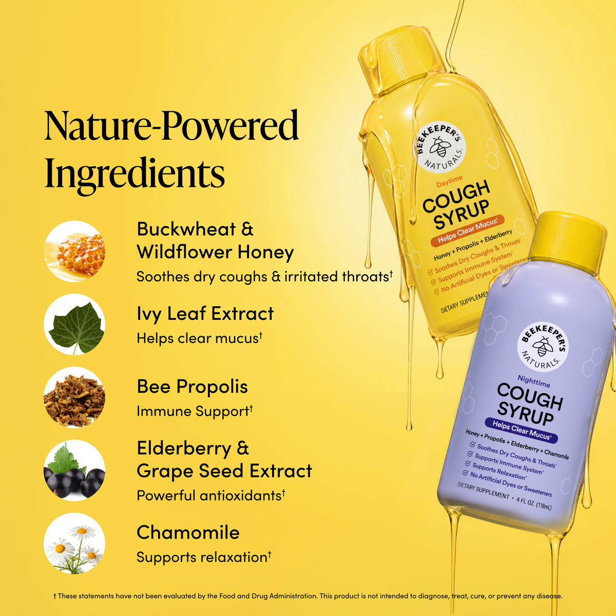 Propolis Cough Syrup Combo Pack - Day & Night
