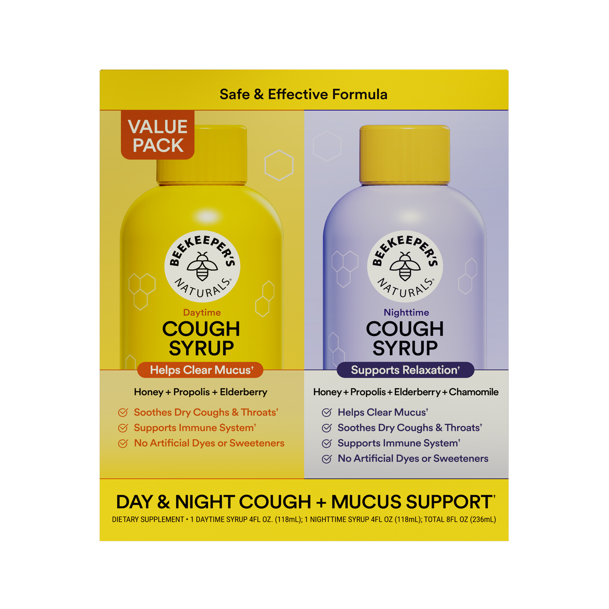 Propolis Cough Syrup Combo Pack - Day & Night