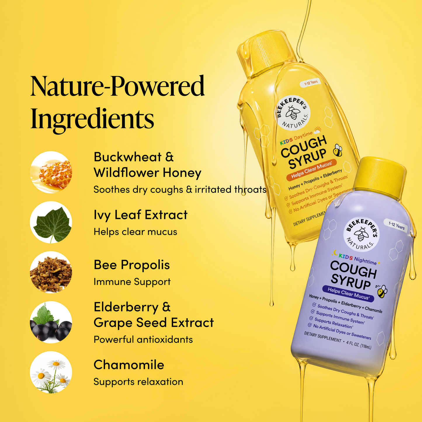 Kids Propolis Cough Syrup Combo Pack - Day & Night