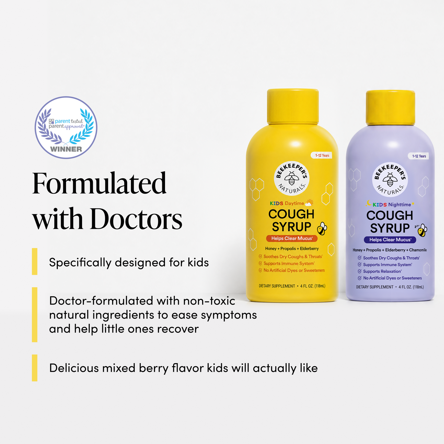 Kids Propolis Cough Syrup Combo Pack - Day & Night