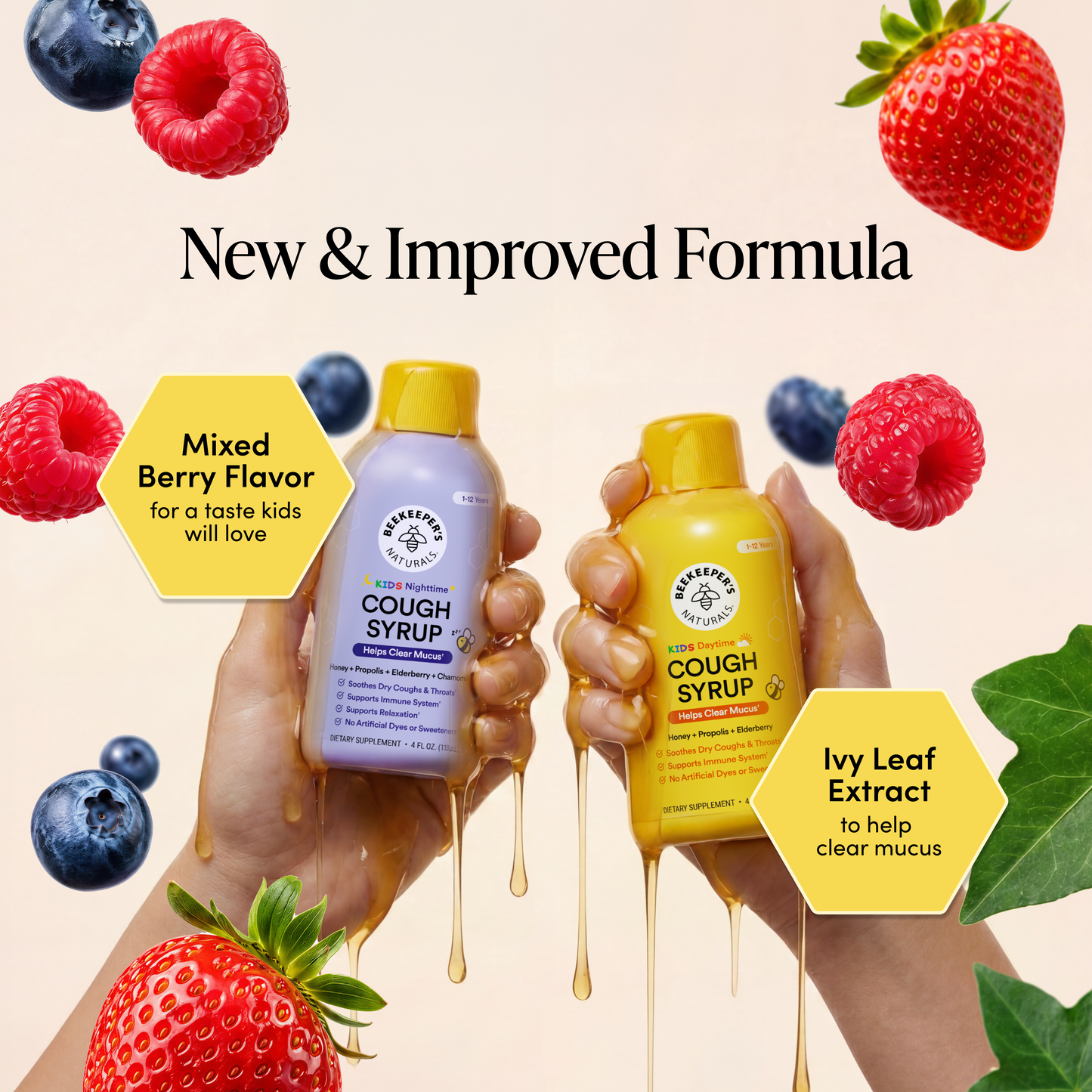 Kids Propolis Cough Syrup Combo Pack - Day & Night
