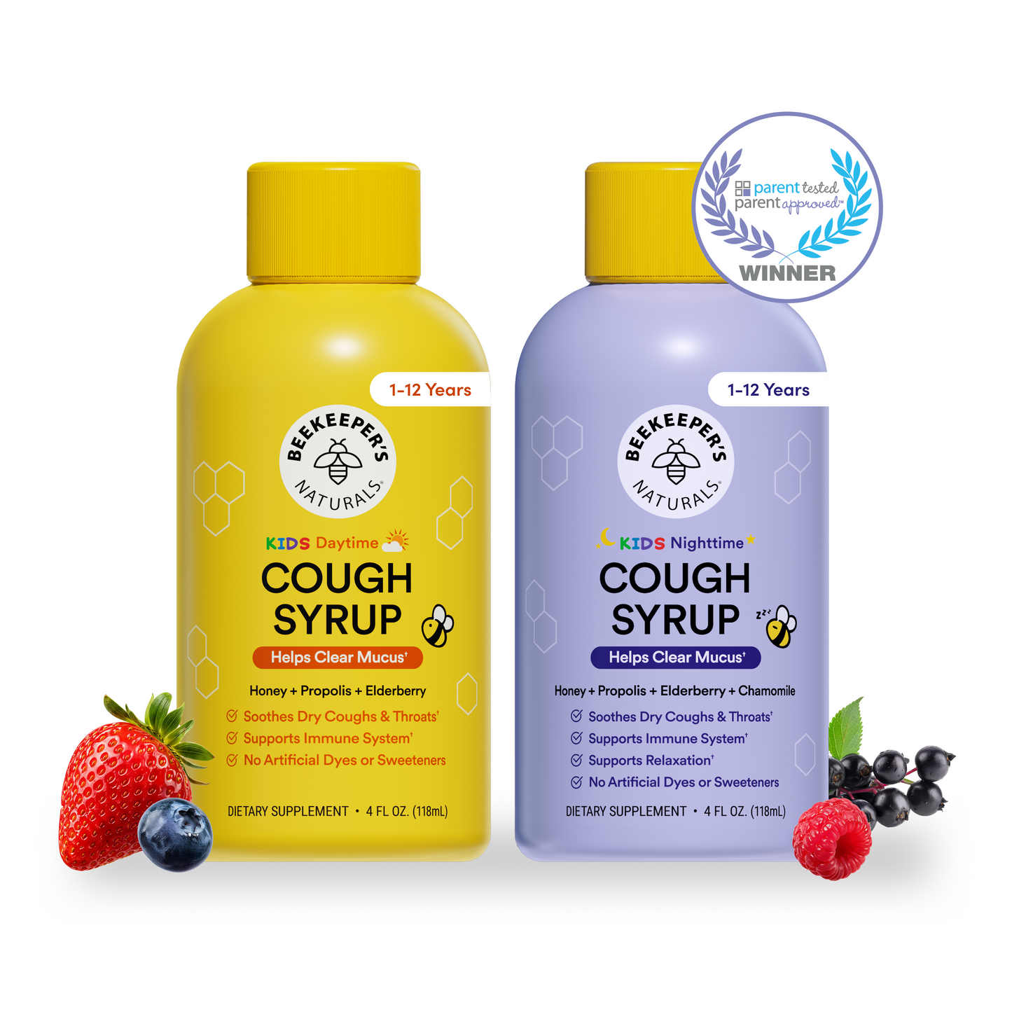 Kids Propolis Cough Syrup Combo Pack - Day & Night