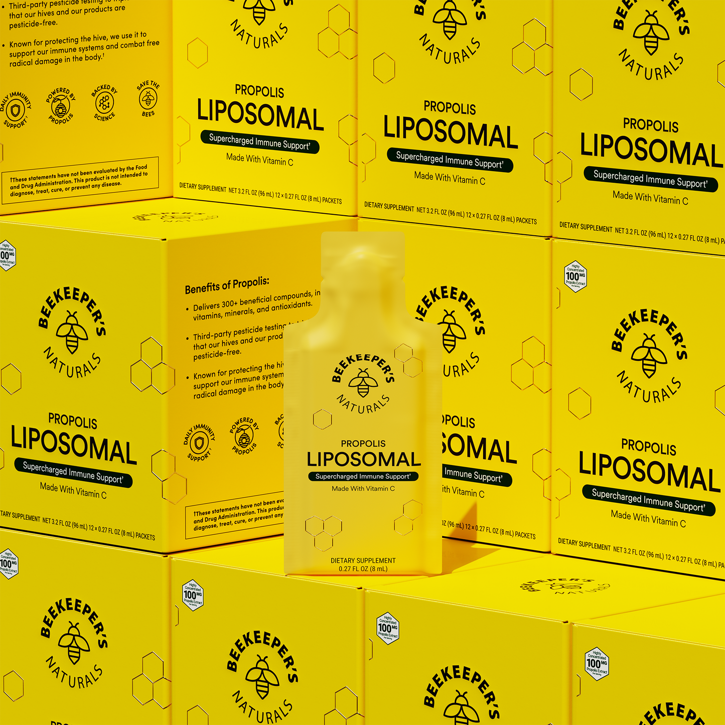 Propolis + Vitamin C Liposomal (12 Packs)